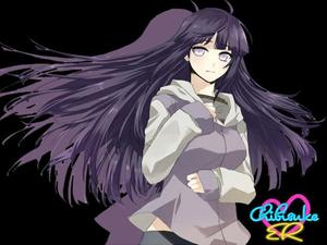 Purple Haired Anime Character hinata wallpaper