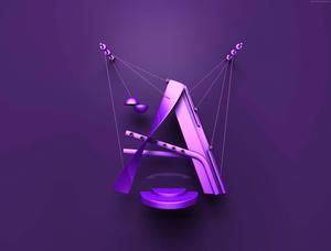 Purple Strings Letter A letter a wallpaper