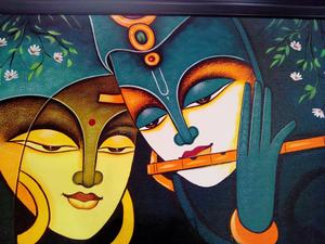 Radha Krishna 3D Abstract Artwork radha krishna 3d wallpaper