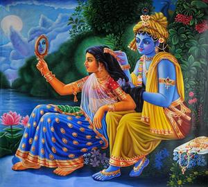 Radha Krishna 3D Combing Hair radha krishna 3d wallpaper