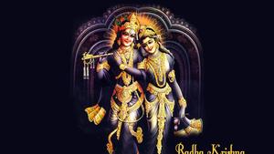 Radha Krishna 3D Golden Accessories radha krishna 3d wallpaper
