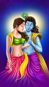 Radha Krishna 3D Holding Hands radha krishna 3d wallpaper