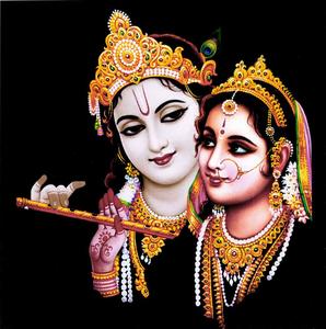Radha Krishna On Black Background Picture Wallpaper