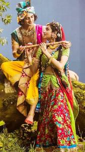 Radha Krishna Serial Boulder radha krishna serial wallpaper