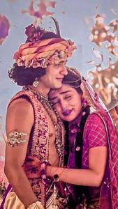 Radha Krishna Serial Hugging radha krishna serial wallpaper