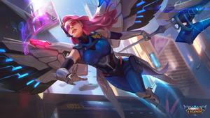 Rafaela With Mobile Legends Logo mobile legends logo wallpaper