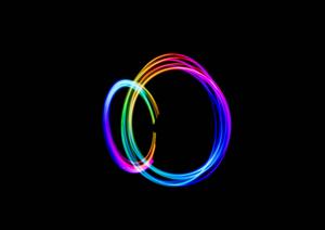 Rainbow Circles On A Dark Background black wallpaper