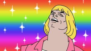 Rainbow He-Man Meme PFP meme pfp wallpaper