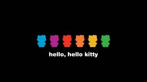 Rainbow On Black Hello Kitty black hello kitty wallpaper