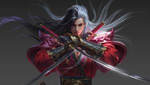 Ready for Battle: A Determined Samurai Steeling Himself samurai wallpaper