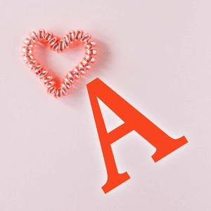 Red A With Heart Name name wallpaper