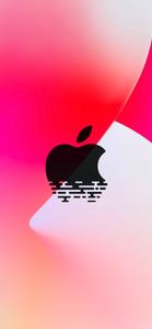 Red Apple Logo on iPhone 12 iphone 12 wallpaper