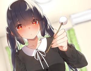 Red Eyed Shouko Komi Cute Anime Girl PFP Wallpaper