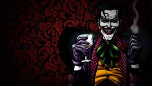 Red Joker Drinking Wine joker wallpaper