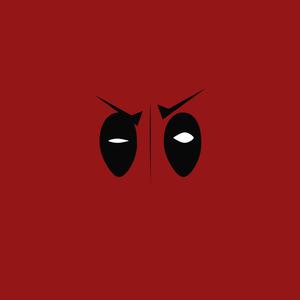 Red Minimalistic Deadpool Background Illustration deadpool wallpaper