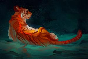 Red Orange Tiger Art tiger wallpaper
