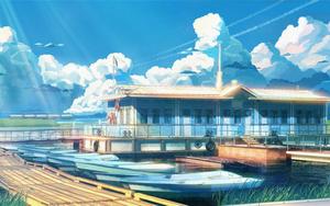 Relaxing Lake House Anime Scenery anime scenery wallpaper