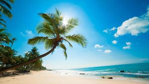 Relaxing White Sand Beach 1080p wallpaper
