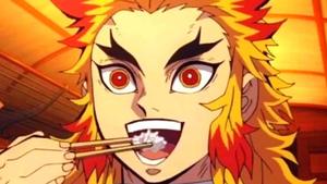 Rengoku Eating Rice Demon Slayer PFP demon slayer pfp wallpaper