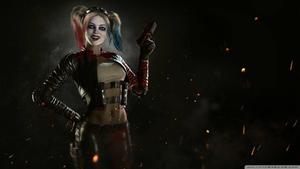 Revamped for Injustice 2, Harley Quinn brings her classic chaos back to the screen. harley quinn wallpaper