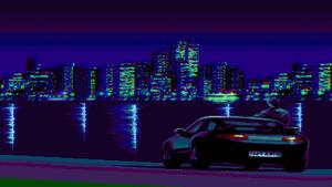 Revving Up for a Night of Glittering City Lights aesthetic wallpaper