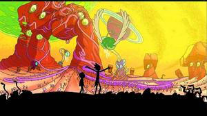 Rick and Morty explore the alien planet of Gazorpazorp rick and morty wallpaper
