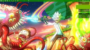 Rick And Morty Fighting Aliens rick and morty wallpaper