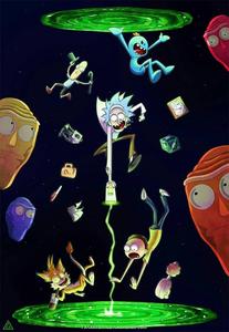 Rick And Morty Getting Sucked Into A Portal rick and morty wallpaper