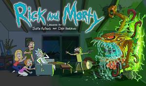 Rick and Morty travel through a portal to an unknown realm rick and morty wallpaper