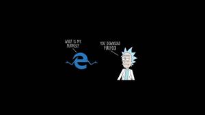 Rick Sanchez Browse the Web with Internet Explorer rick and morty wallpaper