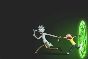 Rick Sanchez Enjoying a Slice rick and morty wallpaper