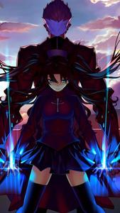 Rin Tohsaka 4K Anime Phone Wallpaper