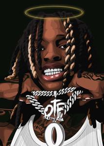 Rising Star King Von captured in a candid moment king von wallpaper