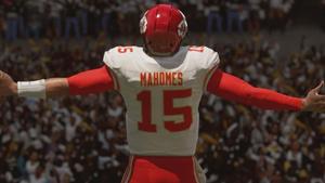Rising Star Patrick Mahomes in action patrick mahomes wallpaper