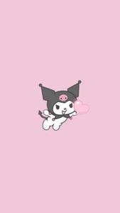 Rival Of My Melody Kuromi Holding Heart my melody kuromi wallpaper