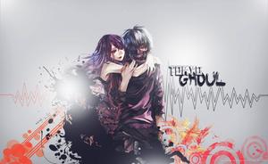 Rize and Kaneki share a heartfelt moment. tokyo ghoul wallpaper