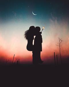 Romantic Love Couple Moon romantic love wallpaper