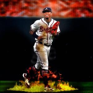 Ronald Acuna Jr. On Fire ronald acuna jr wallpaper