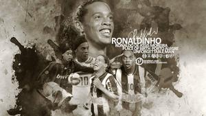 Ronaldinho Monochromatic Collage ronaldinho wallpaper