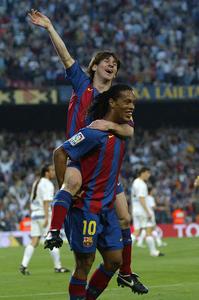 Ronaldinho With Leo Messi ronaldinho wallpaper