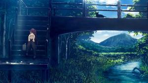 Sad anime girl standing on a bridge sad anime wallpaper