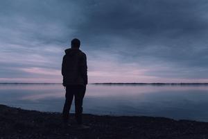 Sad Boy Near Beach sad boy wallpaper