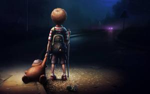 Sad Boy With Teddy sad boy wallpaper