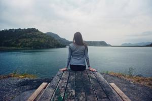 Sad Girl By The River sad girl wallpaper