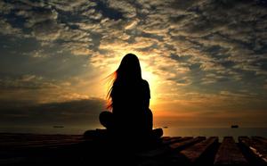 Sad Girl In Beautiful Sunrise sad girl wallpaper