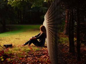 Sad Girl In The Forest sad girl wallpaper