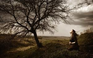 Sad Girl In The Meadow sad girl wallpaper