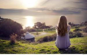 Sad Girl On The Hill sad girl wallpaper