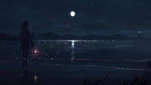 Sad Girl Playing Fireworks sad girl wallpaper