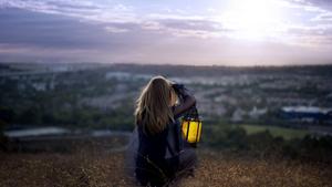 Sad Girl With Lamp sad girl wallpaper